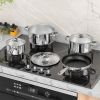 Household Daily Delicacies Pot Safe Non-Stick Cookware Set - Silver - 7 Piece