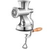 Multifunctional Crank Meat Grinder Manual 304 Stainless Steel Hand Operated Meat Grinder  - Silver - 7"