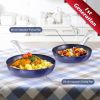 Household Frying Pan Set 3-Piece Nonstick Saucepan Woks Cookware Set - Blue - 3 Piece