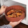 1pc Round Air Fryer Silicone Pot Silicone Air Fryer Baking Mat Oven Heat Insulation Mat Kitchen Baking Utensils - 8.66inch