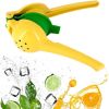 1pc; Lemon Lime Squeezer; Hand Juicer; Manual Press Citrus Juicer; No Seed 2 In 1 Double Layers Yellow Squeezer; Kitchen Gadgets; Home Kitchen Items -