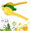 1pc; Lemon Lime Squeezer; Hand Juicer; Manual Press Citrus Juicer; No Seed 2 In 1 Double Layers Yellow Squeezer; Kitchen Gadgets; Home Kitchen Items -