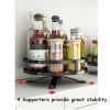 Turntable Lazy Susan Organizer Rotating Spice Storage Rack Organization for Kitchen Countertop Cabinet - Square