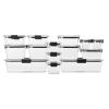 Food Storage Containers, 36 Piece Variety Set, Clear Tritan Plastic - white