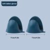 3pcs/set Kitchen Special Multi-Functional Anti-Hot Tool; Disc Clamp; Anti-hot Sleeve Heat-Insulation Gloves Kitchen Accessories - Blue Ink