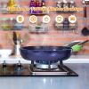 Household Frying Pan Set 3-Piece Nonstick Saucepan Woks Cookware Set - Blue - 3 Piece