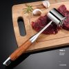 1pc Steak Special Hammer 304 Knocking And Smashing Loose Meat Hammer Home Large Row Hammer Meat Tender Meat Broken Tendon Artifact - Rosewood Handle L