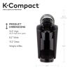 K-Compact Single-Serve K-Cup Pod Coffee Maker, Black - black