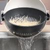 9 in 1 Multifunctional Cutting and Draining Basket for Vegetables with Household Potato Shredder - Kitchen Tool - White