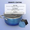 Household Daily Delicacies Pot Safe Non-Stick Cookware Set - Blue - 3 Piece