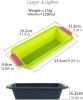 Silicone Mold 2 PC Food Grade Silicone Baking Pan Loaf Bread Pan and Round Cake Pan Non-Stick Pan Microwave Oven Dishwasher Safe - black