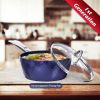 Household Frying Pan Set 3-Piece Nonstick Saucepan Woks Cookware Set - Blue - 3 Piece