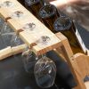 Table wine rack with cup holder/wine racks countertop/Solid wood wine rack /Home wine rack/Living room wine rack/ PINE - as Pic