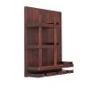 Wall-mounted wine rack with cup holder/wine rack wall mounted/Solid wood wine rack /Home wine rack/Living room wine rack - as Pic