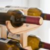 Wall-mounted wine rack with cup holder / wine racks countertop/PINE/Solid wood /Home wine rack//Living room wine rack - as Pic