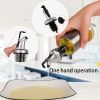 1PC Glass Seasoning Bottle Oil Bottle Stainless Steel Sheath Oil Pot Oil Pot Set Vinegar Bottle Soy Sauce Bottle Kitchen Supplies - 300ML