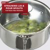 Cook & Strain Stainless Steel Cookware Set, 14 Piece Set, Dishwasher Safe - Silver