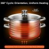 Home Kitchen 2 Tier Stainless Steel Steamer Cookware Boiler - Silver - 430 Stainless steel