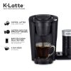 K-Latte Single Serve K-Cup Coffee and Latte Maker, Black - Black