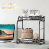 Spice Rack Organizer, 3-Tier Seasoning Organizer, Kitchen Spice Shelf, Countertop Organizer for Bathroom Vanity Kitchen-Black - SR232