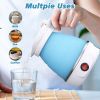 Foldable Electric Kettle, Camping Kettle, Mini Travel Kettle, Silicone Electric Water Boiler, Tea, Coffee Kettle, Collapsible Kettle with Separable Po