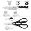 2Pcs Chef Knife Set Stainless Steel Kitchen Shears Scissor Cutlery Slicing Gift - Stainless