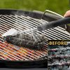 1pc Stainless Steel Grill Brushes For BBQ; Cleaning Brush With Scraper For Grill; Kitchen Accessories; Cleaning & Maintenance Tools - Style1