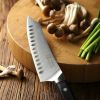 2Pcs Chef Knife Set Stainless Steel Kitchen Shears Scissor Cutlery Slicing Gift - Stainless