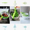 Salad Spinner, Scratch Resistant Spinning Colander - White