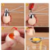 Top Cutter Eggshell Opener Stainless Steel Egg Opener Eggshell Cutter Kitchen Gadget Remover Tool for Raw Soft Hard Boiled Egg Opener - stainless stee