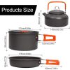 Folding Camping Set Travel Picnic Tableware - Orange - 10 Pcs