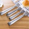 Set of 2 Bread Tongs Serving Tongs Stainless Steel for Salads Barbecue Toast Bread Pastry Sandwich Dessert Buffet Food Clip Kitchen Tools - 2-PC