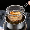 1pc Frying Strainer Basket Frying Net Hedge Noodle Spoon Frying Net Frying Basket Frying Leak Net French Fries Kitchen Foldable - Deep Frying Strainer