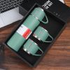 1pc/1Set Stainless Steel Thermal Cup; With Gift Box Set; Double Layer Leakproof Insulated Water Bottle; Keeps Hot And Cold Drinks For Hour - Black Sin