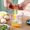 Manual Meat Grinder Vegetable Cutter Pound Garlic Artifact Shredder Baby Complementary Food Machine Hand Cut Pepper Capacity 520ml - Gray-green