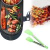 1pc Cross-border Exclusively For 9-inch Nylon Square Head Food Clip Barbecue Clip Flat Clip Bread Clip Stainless Steel Food Clip - Red