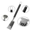 1pc Stainless Steel Grill Brushes For BBQ; Cleaning Brush With Scraper For Grill; Kitchen Accessories; Cleaning & Maintenance Tools - Style1