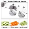 Kitchen Supplies Adjustable Mandoline Slicer Stainless Steel Vegetable Julienner Potato Slicer Cutter Magic Chopper - Silver