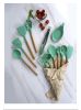 Silicone Kitchen Utensils Set, 12 PCS Wooden Handles Cooking Utensils Set for Non Stick Pans, Silicone Spatulas for Cooking Kitchen Gadgets Tool - Blu