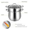 Good Helper In The Kitchen 2-Tier Stainless Steel Steamer Pot Saucepot - Silver - Stainless steel