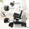 Meat Slicer, Electric Deli Food Slicer with Removable 7.5'' Serrated & Stainless Steel Blade - Gray