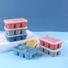 4.5*2.8*1.6in Ice Cube Ice Maker; Ice Box Freezer Mold; Quick Freezer; Home Refrigerator Homemade Frozen Ice Cubes; Ice Cube Mold Box With Lid - Blue