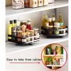 Turntable Lazy Susan Organizer Rotating Spice Storage Rack Organization for Kitchen Countertop Cabinet - Round