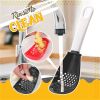 New Multifunctional Kitchen Cooking Spoon Heat-resistant Hanging Hole Innovative Potato Garlic Press Colander Flour Sifter - Black