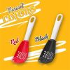 New Multifunctional Kitchen Cooking Spoon Heat-resistant Hanging Hole Innovative Potato Garlic Press Colander Flour Sifter - Black