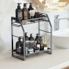 Spice Rack Organizer, 3-Tier Seasoning Organizer, Kitchen Spice Shelf, Countertop Organizer for Bathroom Vanity Kitchen-Black - SR232