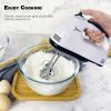1pc 7-Speed Electric Hand Mixer - Egg Beater, Whisk, Breaker, and Stirrer - Home Appliance for Kitchen Bowl Aid and Food Mixing - White